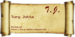Tury Jutta névjegykártya